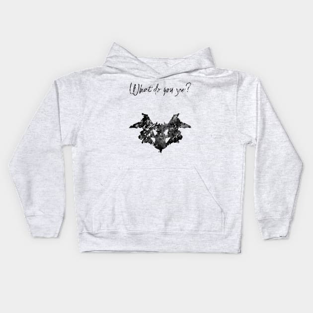 Rorschach inkblot test Kids Hoodie by erzebeth